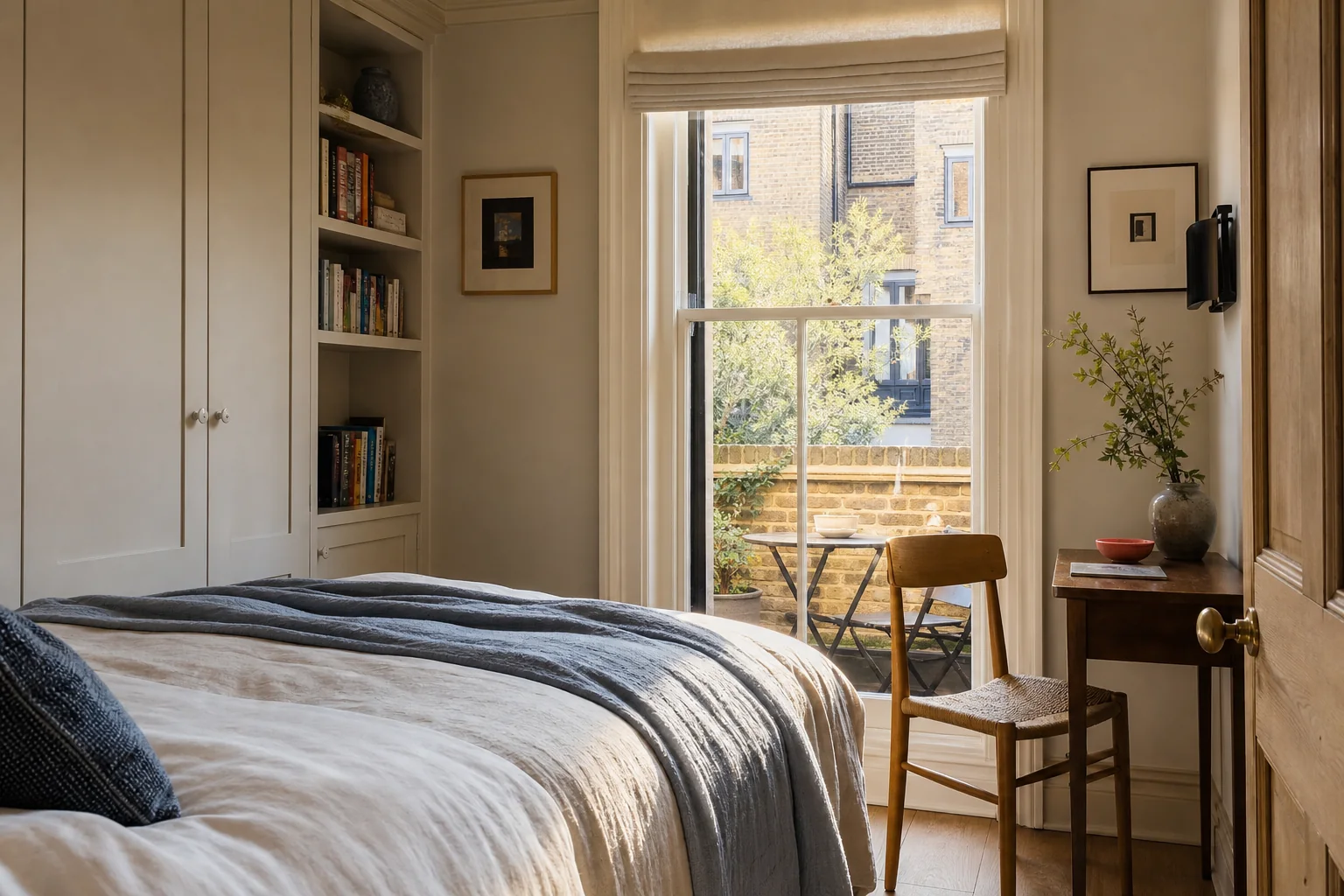 Welcoming London short-stay apartment bedroom